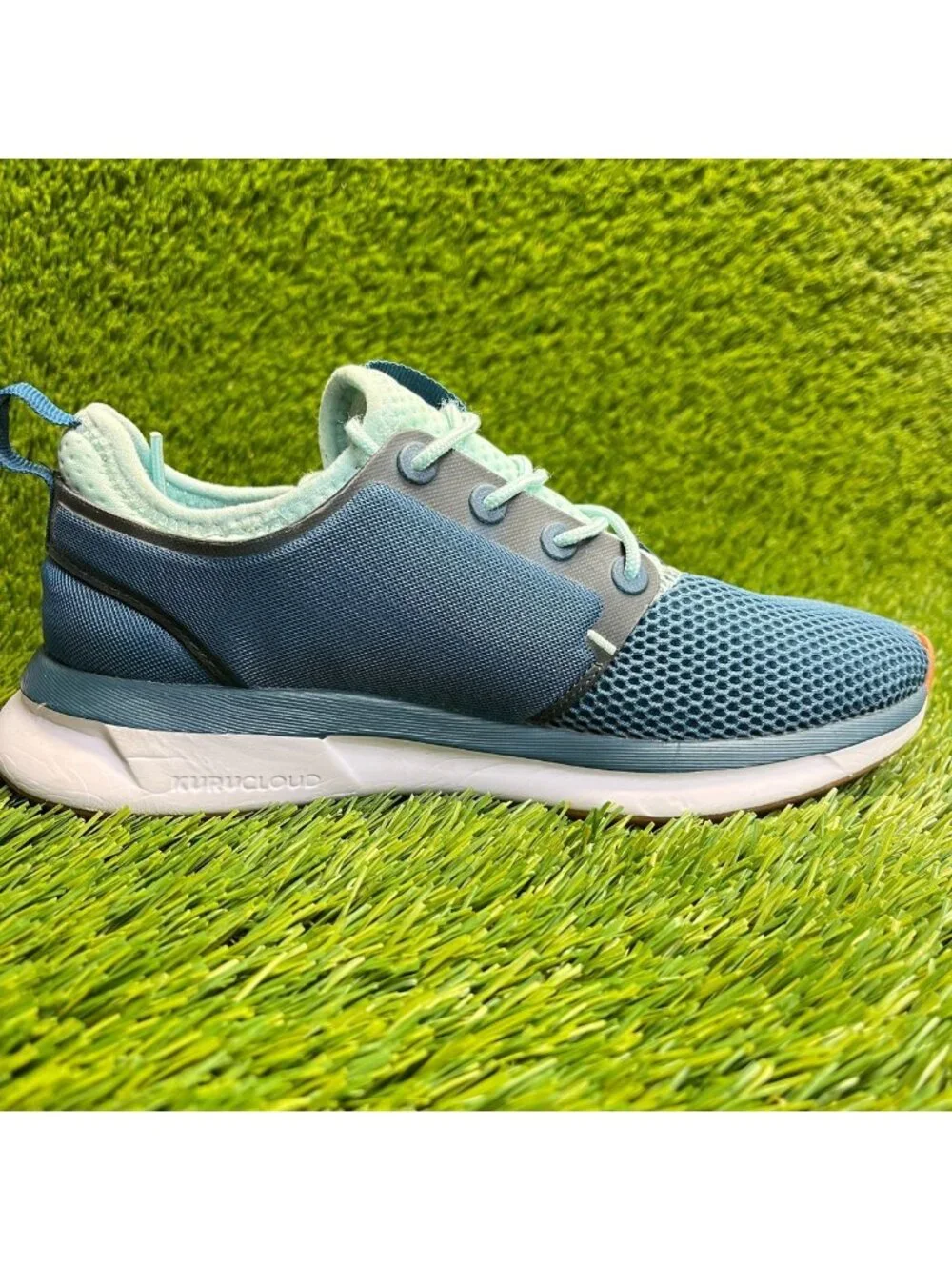 Kuru Atom Womens Size 5.5 Blue White Athletic Running Walking Shoes Sneakers